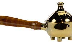 Wood Handled Brass burner 7″