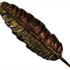 10″ Feather burner, aluminum antique gold finish