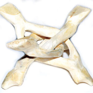 3-Legged Wooden stand 4″ white