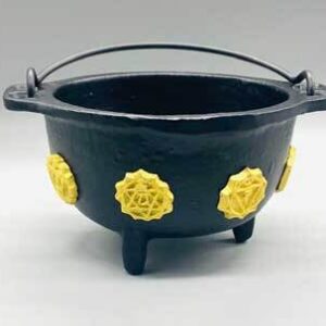 5.5″ 7 Chakra cast iron cauldron