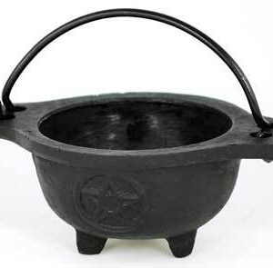 Pentagram Cast Iron Cauldron 3 1/2″