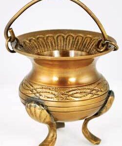 Celtic Brass Cauldron 3″