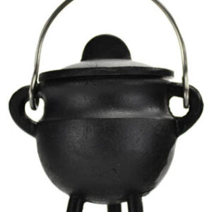Plain cast iron cauldron  w/ lid 2 3/4″