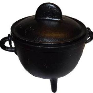5″ Cast iron cauldron w/ lid