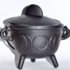 5″ Cast iron cauldron w/ lid Triple Moon 5″ Cast iron cauldron w/ lid Triple Moon