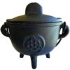 5″ Cast iron cauldron w/ lid Triquetra 5″ Cast iron cauldron w/ lid Triquetra