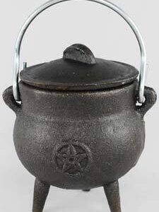 Pentagram cast iron Cauldron 3″