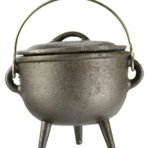 Plain cast iron cauldron 4″