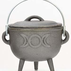 Triple Moon cast iron cauldron  4″