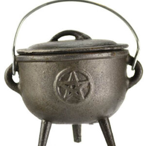 Pentagram cast iron cauldron 4″