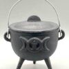 4.5″ Triple Moon cast iron cauldron w/ lid 4.5″ Triple Moon cast iron cauldron w/ lid