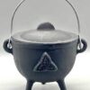 4.5″ Triquetra cast iron cauldron w/ lid 4.5″ Triquetra cast iron cauldron w/ lid