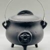 5.5″ Pentagram cast iron cauldron w/ lid 5.5″ Pentagram cast iron cauldron w/ lid