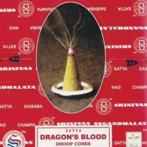 Dragon’s Blood dhoop cones satya (12/pk)
