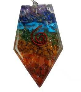 Orgone Triangle 7 Chakra pendant