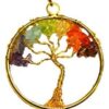 7 Chakra Tree of Life pendant gold tone 7 Chakra Tree of Life pendant gold tone
