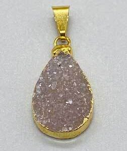 Amethyst Teardrop gold plated pendant