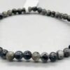 4mm Labradorite, Black bracelet 4mm Labradorite, Black bracelet