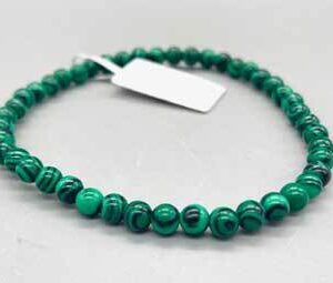 4mm Malachite (synt) bracelet