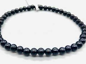 4mm Obsidian, Rainbow bracelet