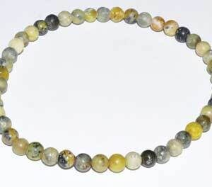 4mm Turquoise, Yellow bracelet