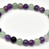 6mm Fluorite, Amethyst & Green Aventurine bracelet