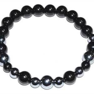 6mm Terahertz & Black Tourmaline bracelet