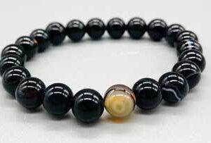 8mm Black Stripe Agate bracelet