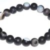 8mm Agate, Banded bracelet