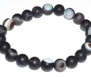 8mm Agate, Banded bracelet