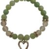 8mm Amazonite/ Quartz with Heart 8mm Amazonite/ Quartz with Heart