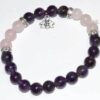 8mm Amethyst & Rose Qtz/ Lotus 8mm Amethyst & Rose Qtz/ Lotus