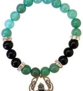 8mm Green Aventurine/ Black Onyx with Heart