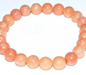8mm Calcite, Peach bracelet
