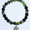 8mm Chrysoprase/ Lava with Green Man 8mm Chrysoprase/ Lava with Green Man