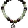 8mm Dragon Bloodstone/ Prehnite Leaf 8mm Dragon Bloodstone/ Prehnite Leaf
