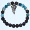 8mm Lava/ Apatite with Angel Wing