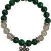 8mm Malachite/ Quartz with Celtic Knot 8mm Malachite/ Quartz with Celtic Knot