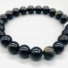 8mm Obsidian, Goldsheen bracelet