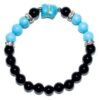 8mm Onyx, Black/ Turquoise 8mm Onyx, Black/ Turquoise
