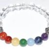 8mm Quartz & 7 Chakra bracelet 8mm Quartz & 7 Chakra bracelet