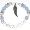 8mm Quartz & Angelite/ Angel Wing 8mm Quartz & Angelite/ Angel Wing