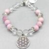 8mm Quartz/ Kunzite flower of life 8mm Quartz/ Kunzite flower of life
