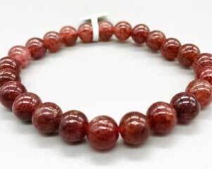 8mm Quartz, Strawberry bracelet