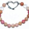 8mm Rhodonite/ Quartz with Heart 8mm Rhodonite/ Quartz with Heart