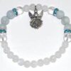 8mm Rainbow Moonstone & Aquamarine/ Angel 8mm Rainbow Moonstone & Aquamarine/ Angel