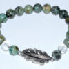 8mm Turquoise/ Quartz with Feather 8mm Turquoise/ Quartz with Feather