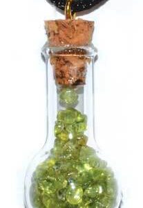 Peridot bulb necklace