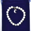 8mm Howlite & Cresent Moon bracelet 8mm Howlite & Cresent Moon bracelet