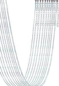 24″ Silver Plated Brass Chain (12/pk)